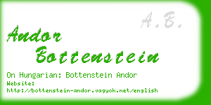 andor bottenstein business card